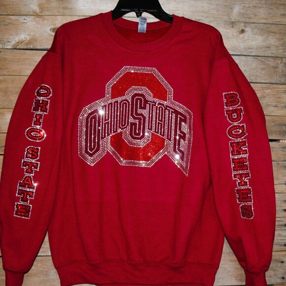 Ohio State rhinestone sweatshirt designs on sleeves S M L XL … - Picture 2 of 7